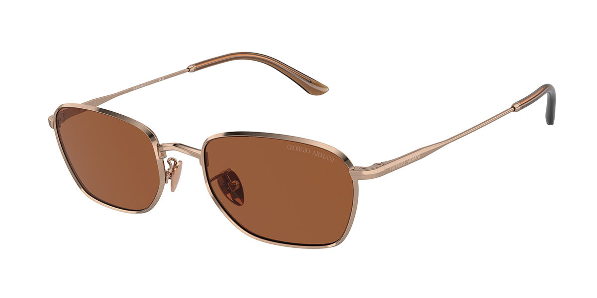Giorgio Armani AR6151 301173, Gold frame, Dark Brown lenses