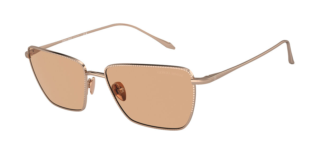 Giorgio Armani AR6153 301193, Gold frame, Light Brown lenses