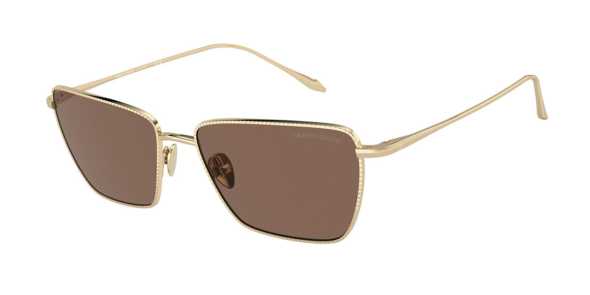 Giorgio Armani AR6153 301373, Gold frame, Dark Brown lenses