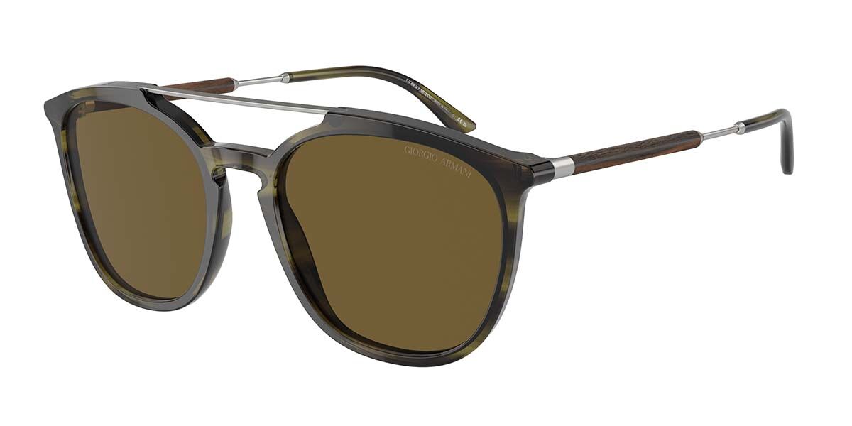 Giorgio Armani AR8198 603873, Green frame, Dark Brown lenses
