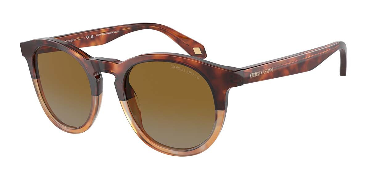Giorgio Armani AR8192F Asian Fit 6034B2, Tortoiseshell frame, Light Grey Gradient Yellow lenses