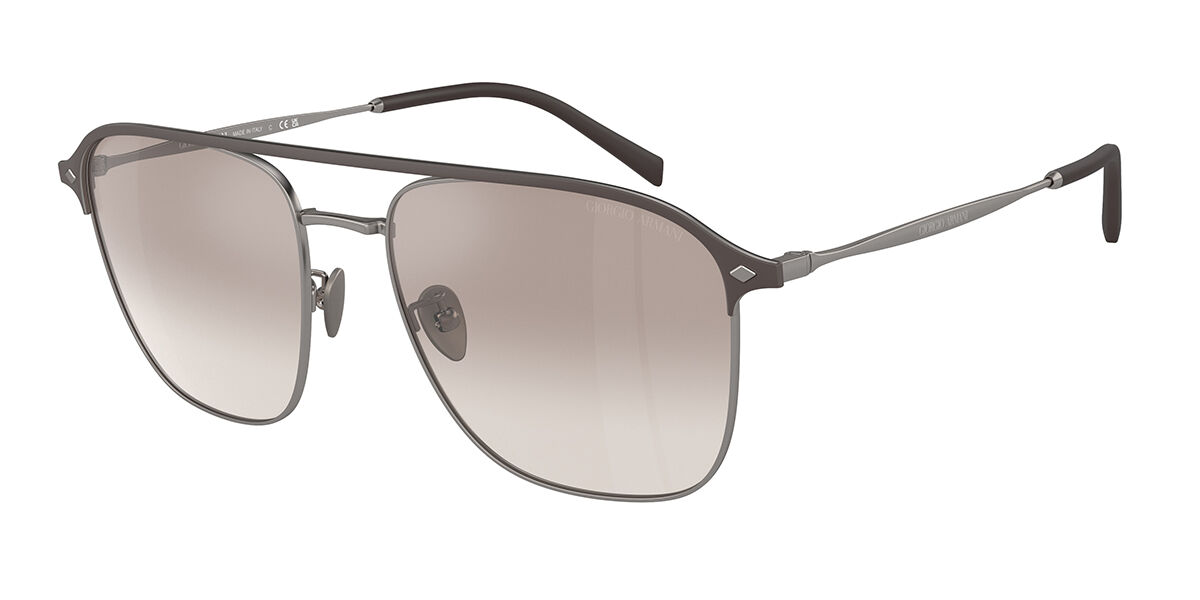 Giorgio Armani AR6154 300394, Gunmetal frame, Gradient Brown Silver Mirror lenses