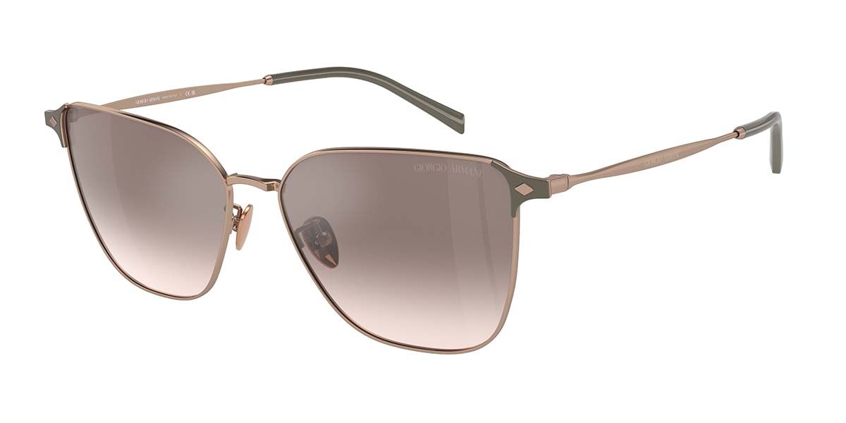 Giorgio Armani AR6155 30118Z, Gold frame, Silver Mirror/Gradient Brown lenses