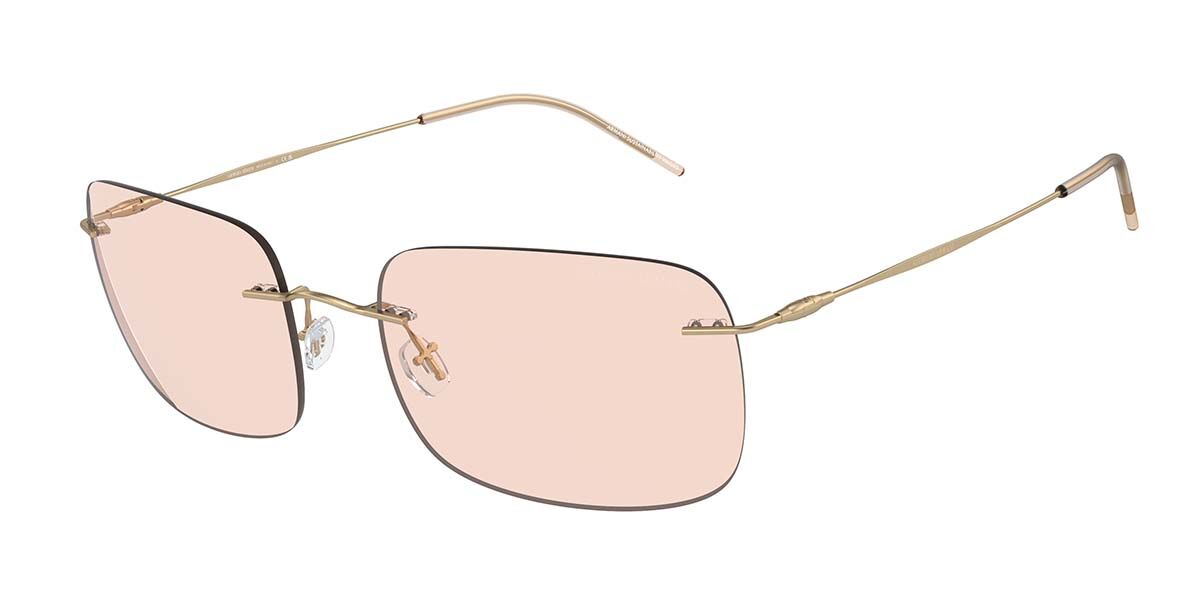 Giorgio Armani AR1512M 300273, Gold frame, Light Brown lenses
