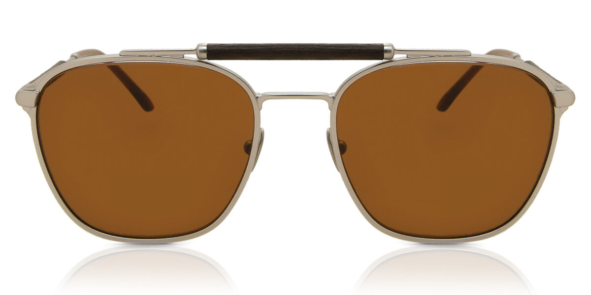 Giorgio Armani AR6149 304573, Silver frame, Dark Brown lenses