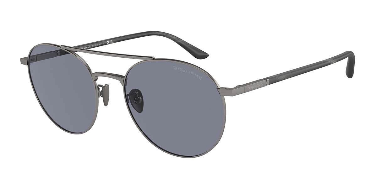 Giorgio Armani AR6156 337819, Gunmetal frame, Blue lenses