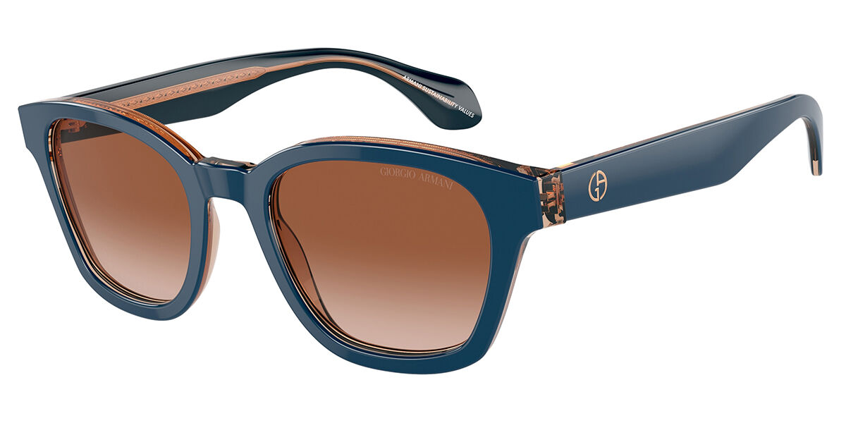 Giorgio Armani AR8207F Asian Fit 608513, Blue frame, Gradient Brown lenses