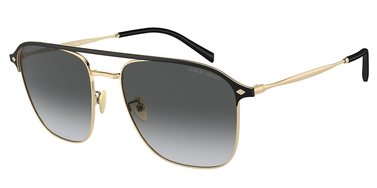 Giorgio Armani AR6154 Polarized 3013T3, Gold frame, Gradient Grey Polarized lenses