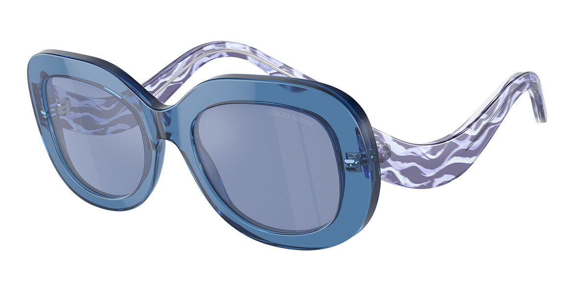 Giorgio Armani AR8217 61531U, Blue frame, Blue Mirror Silver lenses