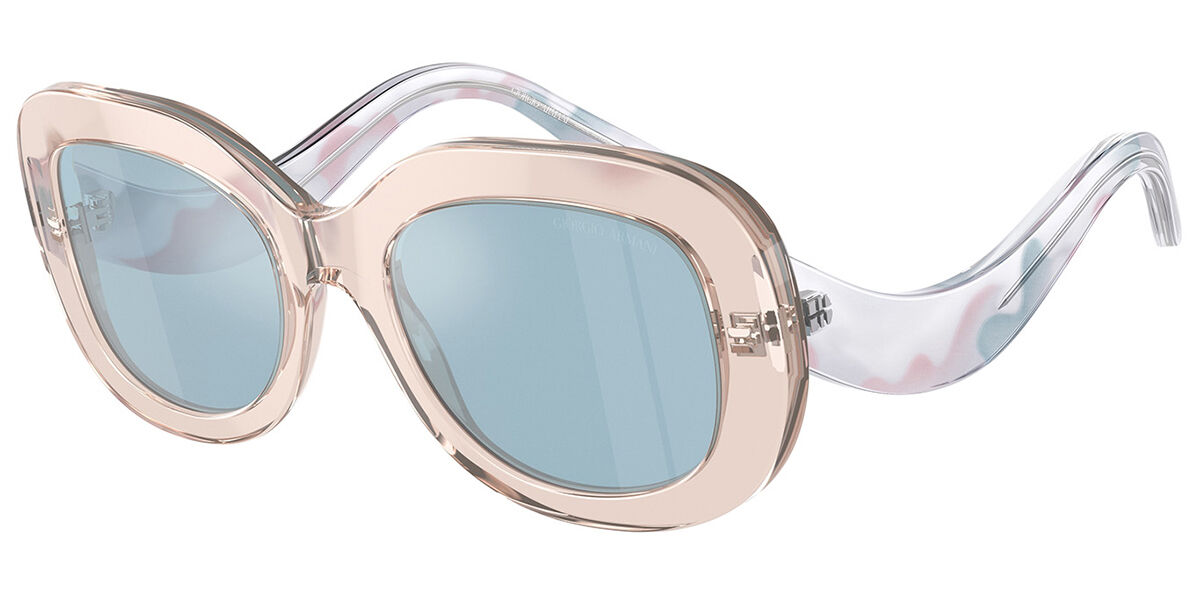 Giorgio Armani AR8217 61511N, Pink frame, Blue/Silver Mirror lenses