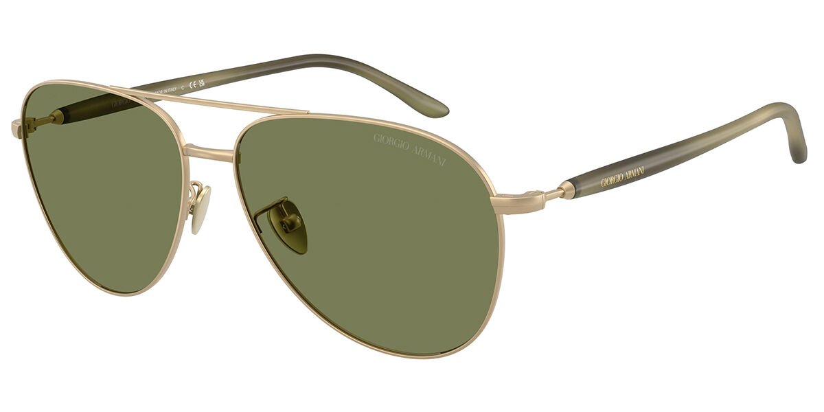 Giorgio Armani AR6162 30022A, Gold frame, Green lenses