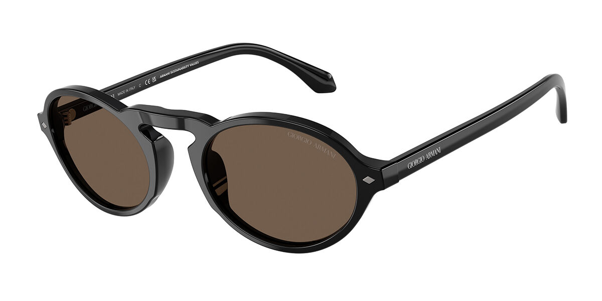 Giorgio Armani AR8219U 58758T, Black frame, Dark Brown lenses
