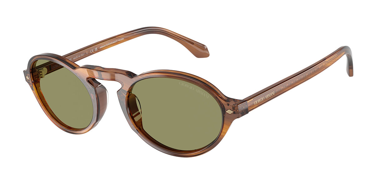 Giorgio Armani AR8219U 616314, Brown frame, Green lenses