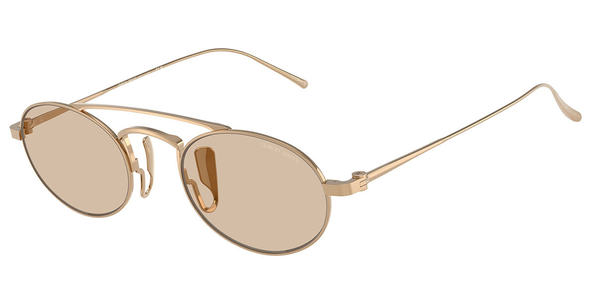 Giorgio Armani AR6161T 338693, Gold frame, Light Brown lenses