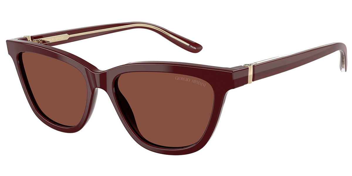 Giorgio Armani AR8221F Asian Fit 5955C5, Burgundy frame, Red lenses