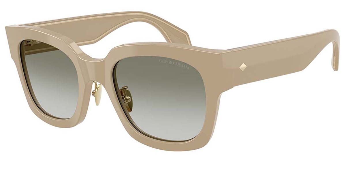 Giorgio Armani AR8223 61618E, Brown frame, Gradient Green lenses