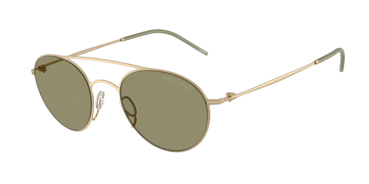 Giorgio Armani AR6169 30022A, Gold frame, Green lenses