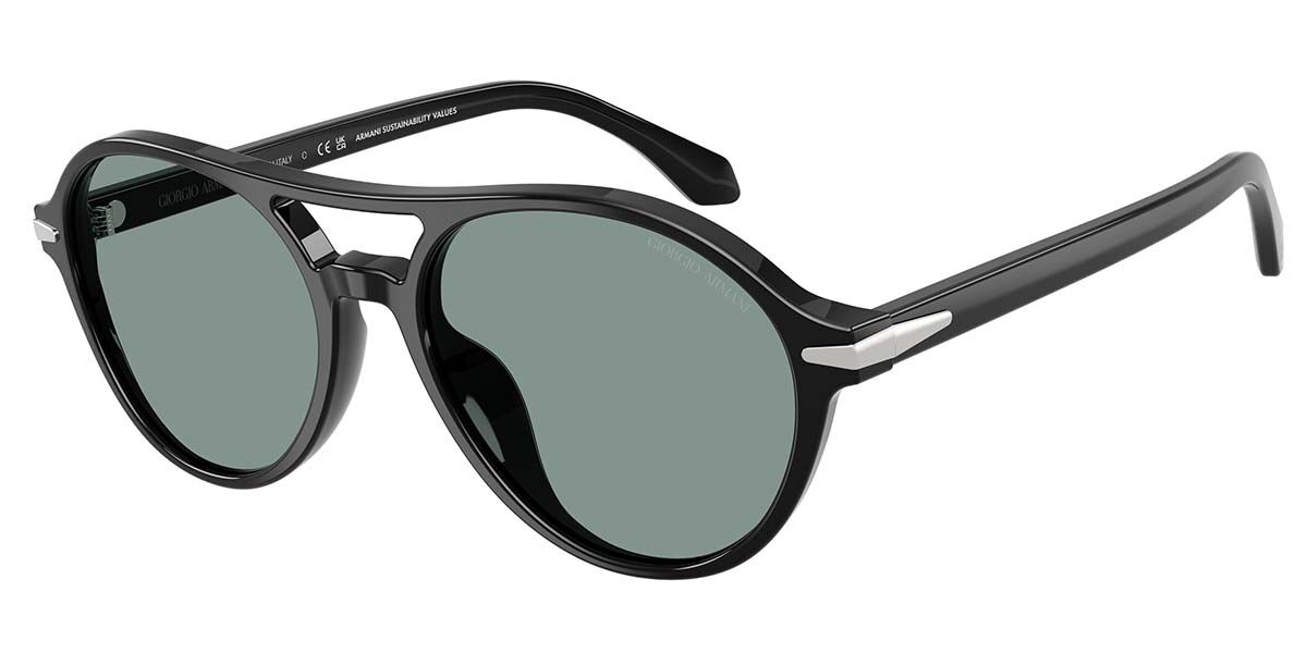 Giorgio Armani AR8236U 507556, Black frame, Grey Vintage Blue lenses