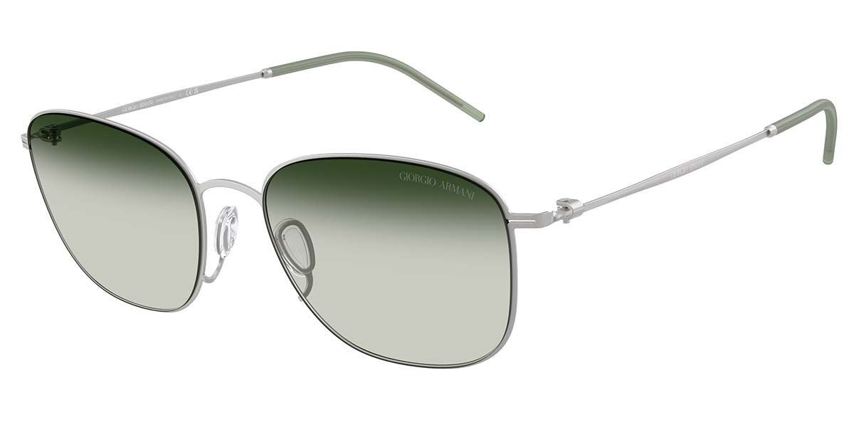 Giorgio Armani AR6168 30457Z, Silver frame, Gradient Grey/Green lenses