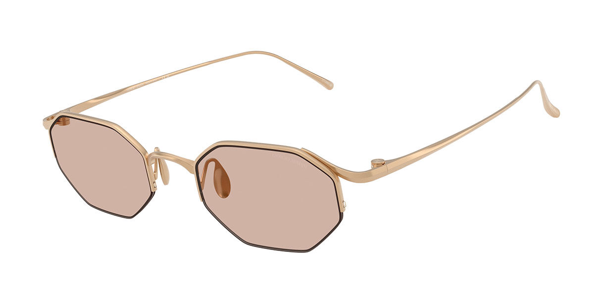 Giorgio Armani AR6171T 341173, Gold frame, Light Brown lenses