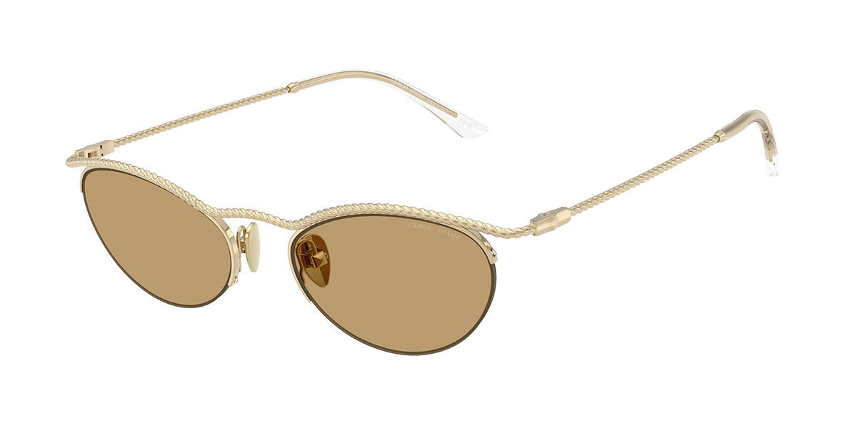 Giorgio Armani AR6175 301373, Gold frame, Brown lenses