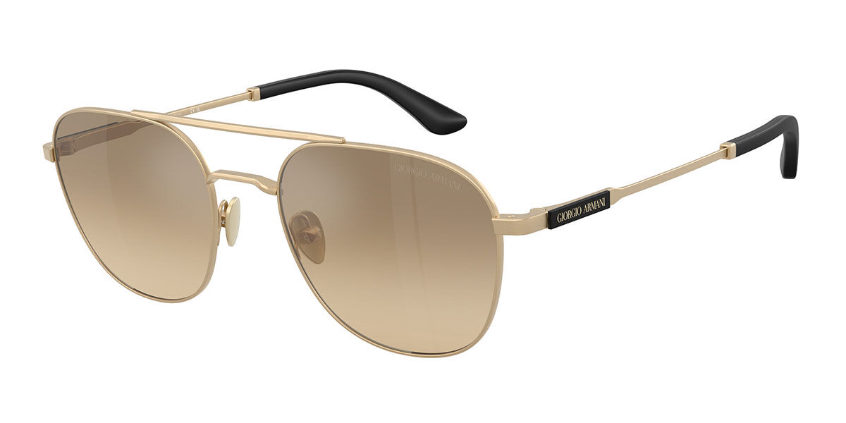 Giorgio Armani AR6178 30023K, Gold frame, Grey Mirror Gradient Brown lenses