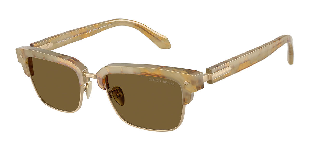 Giorgio Armani AR8243 630073, Gold frame, Dark Brown lenses