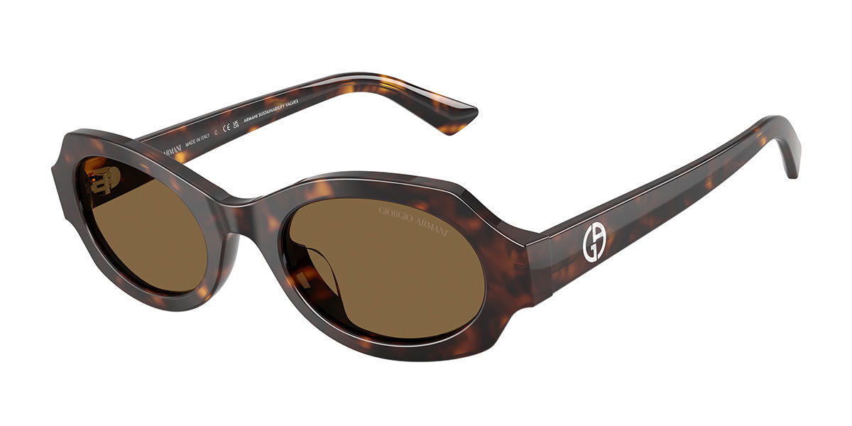 Giorgio Armani AR8245HU 587973, Tortoiseshell frame, Brown lenses