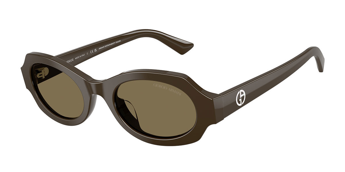 Giorgio Armani AR8245HU 630773, Brown frame, Light Brown lenses