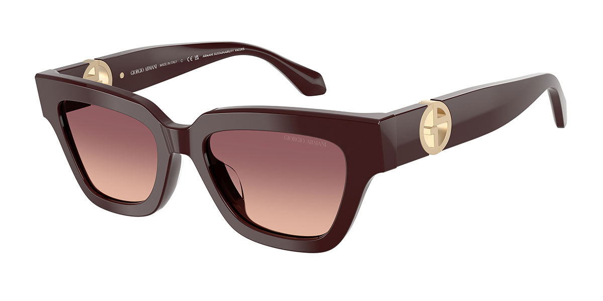 Giorgio Armani AR8246U 63088D, Burgundy frame, Pink Gradient Purple lenses