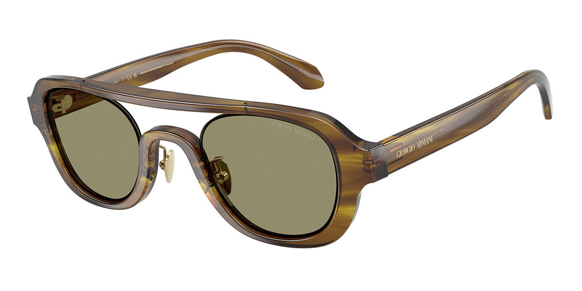 Giorgio Armani AR8247 63302A, Brown frame, Green lenses