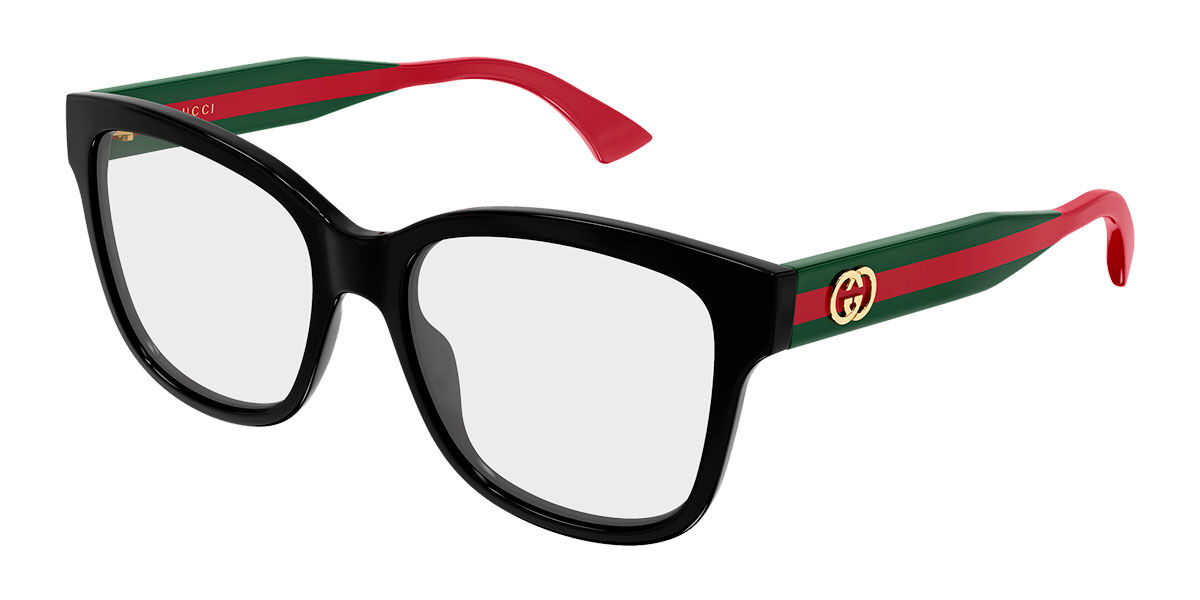 Gucci GG0038OANN Asian Fit 001 Women's Eyeglasses Black Size 54 (Frame Only) - Blue Light Block Available