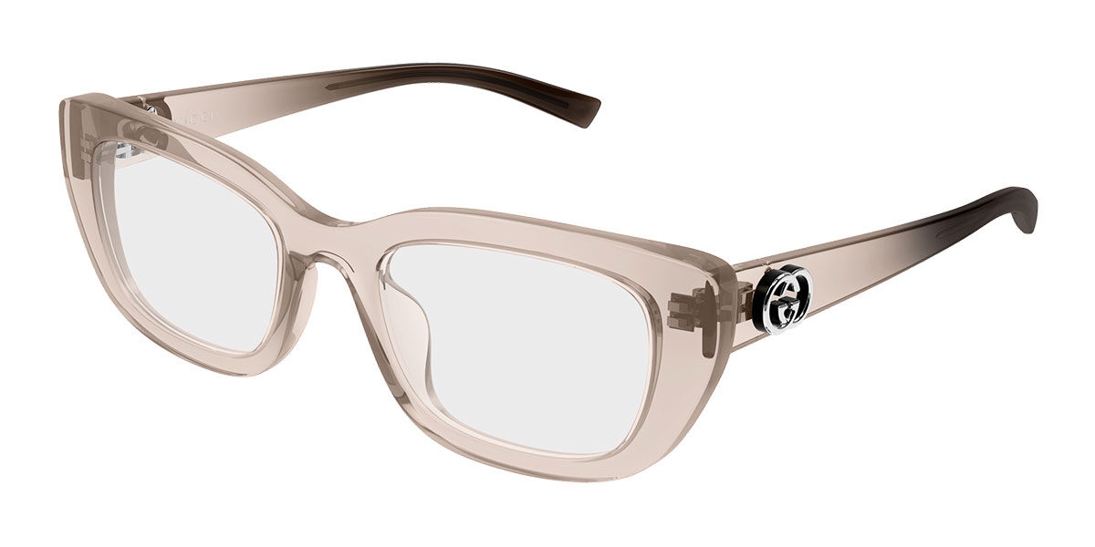 Gucci GG2027O 004 Women's Eyeglasses Brown Size 52 (Frame Only) - Blue Light Block Available