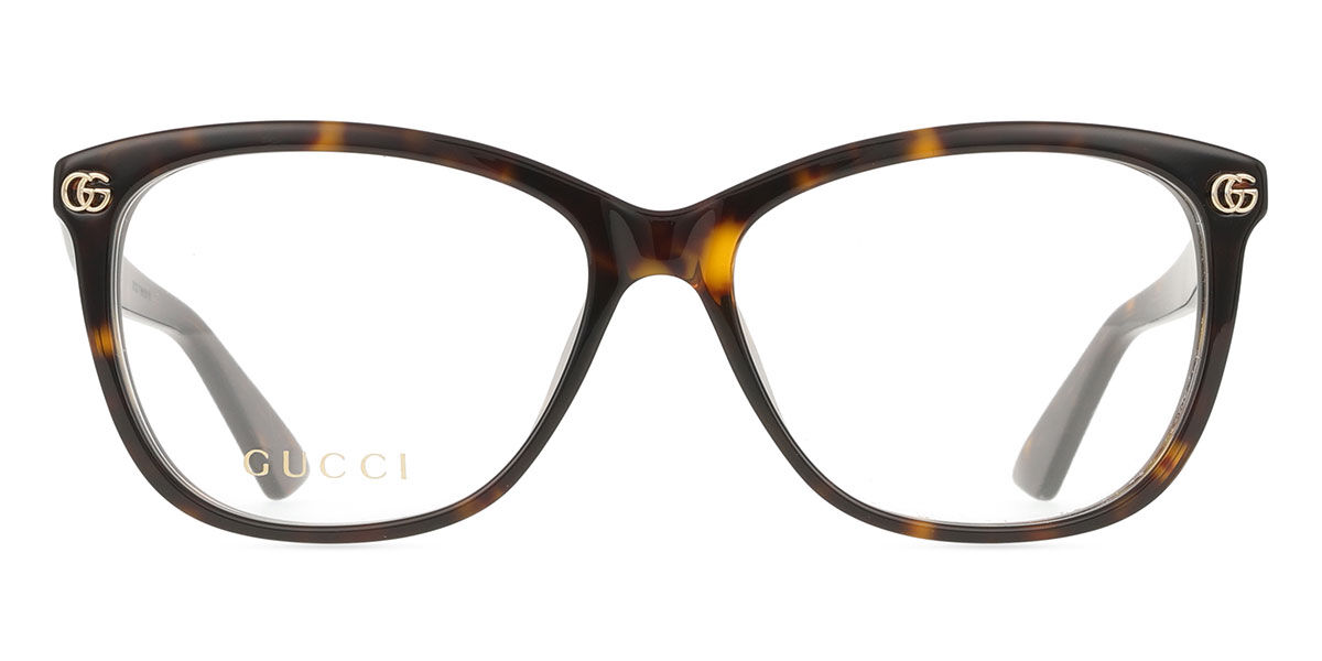 Gucci GG2113OA Asian Fit 002 Women's Eyeglasses Tortoiseshell Size 55 (Frame Only) - Blue Light Block Available