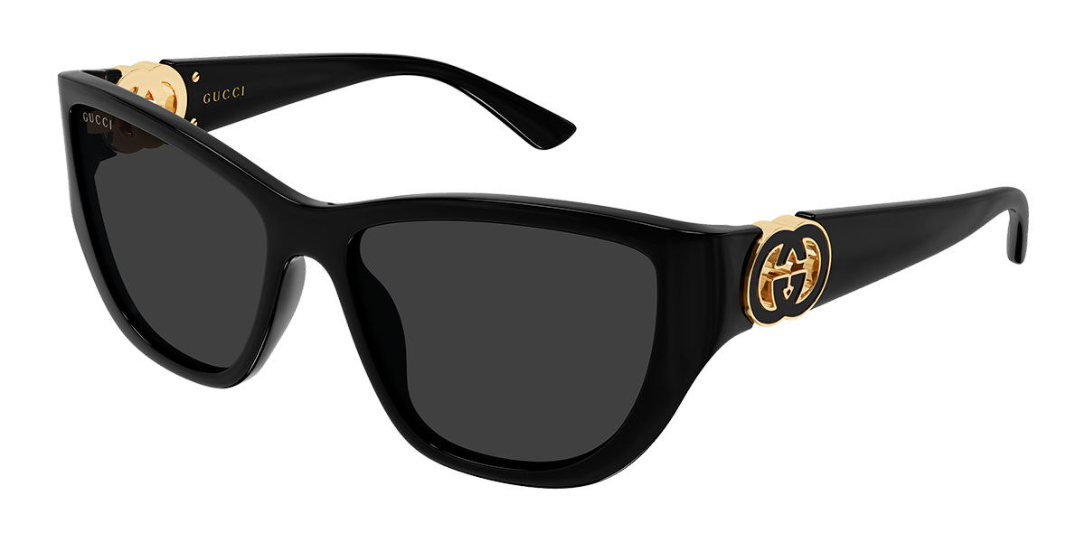Gucci GG2122S 001, Black frame, Grey lenses