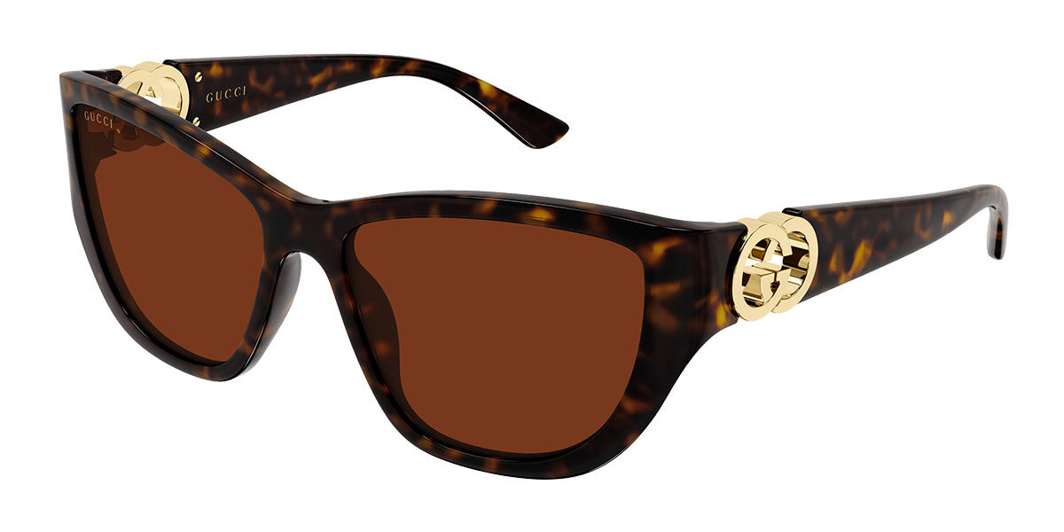 Gucci GG2122S 003, Tortoiseshell frame, Brown lenses