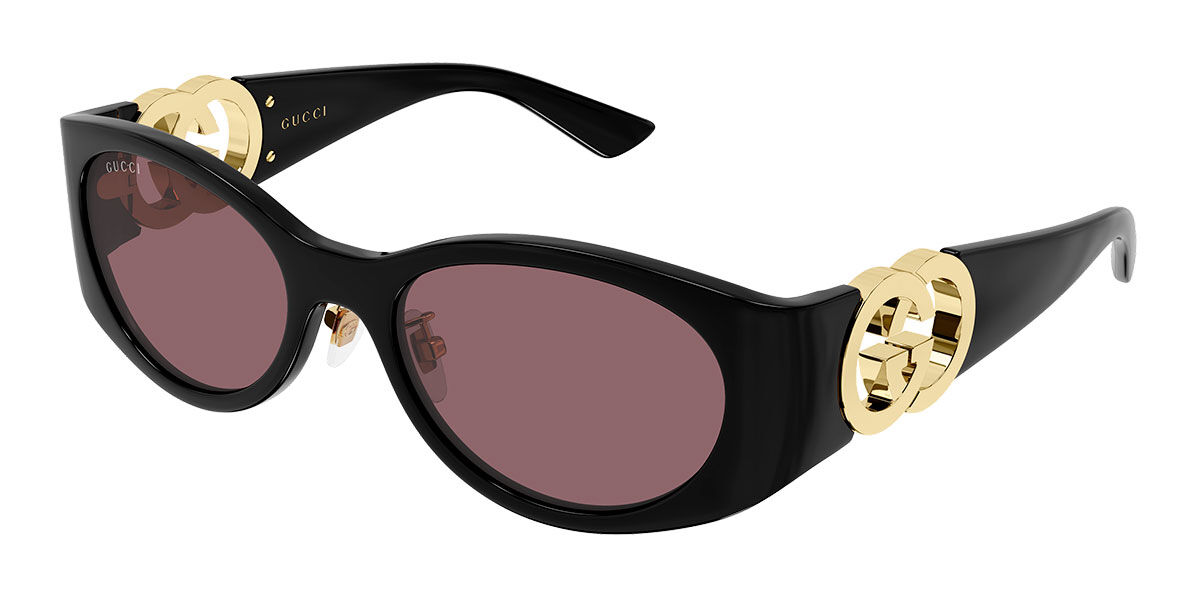 Gucci GG2123SA Asian Fit 002, Black frame, Red lenses