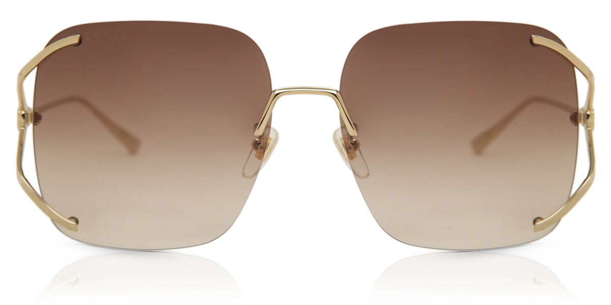 Gucci GG0646S 002, Gold frame, Gradient Brown lenses