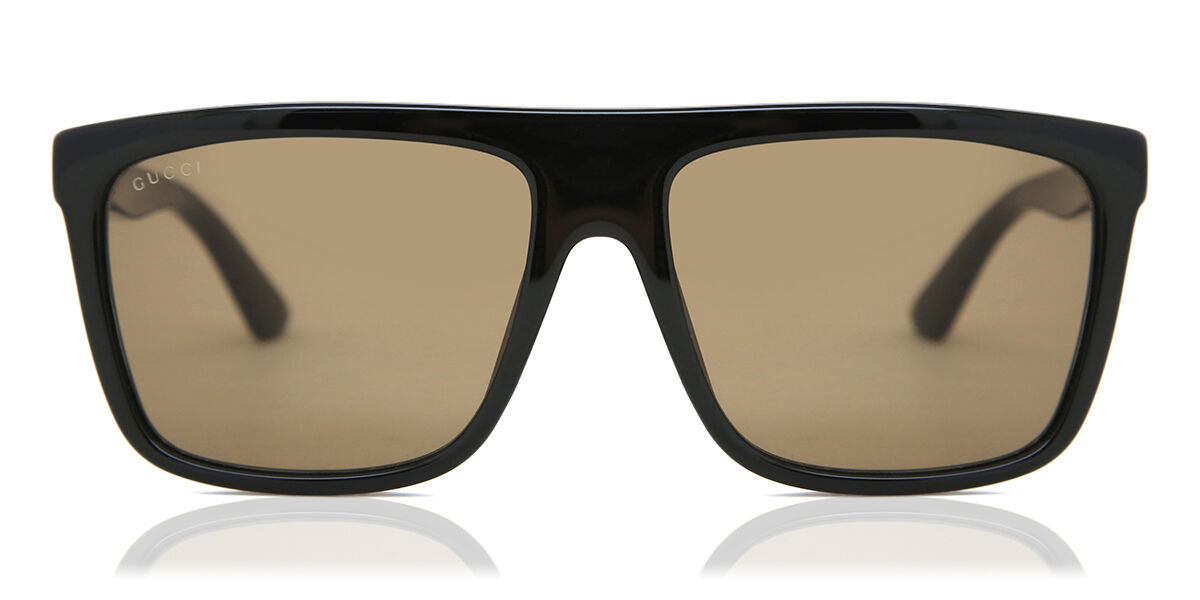 Gucci GG0748S 002, Black frame, Brown lenses