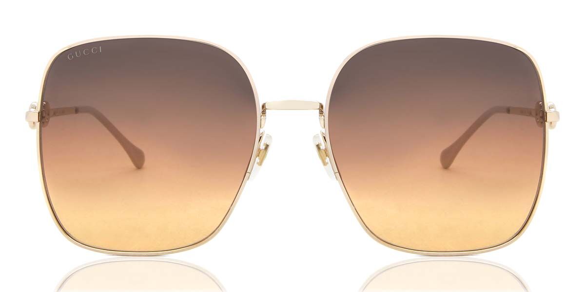 Gucci GG0879S 004, Gold frame, Gradient Brown lenses