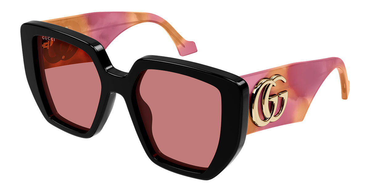 Gucci GG0956S 010, Black frame, Red lenses