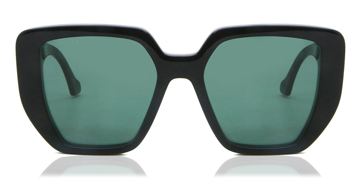 Gucci GG0956S 001, Black frame, Green lenses