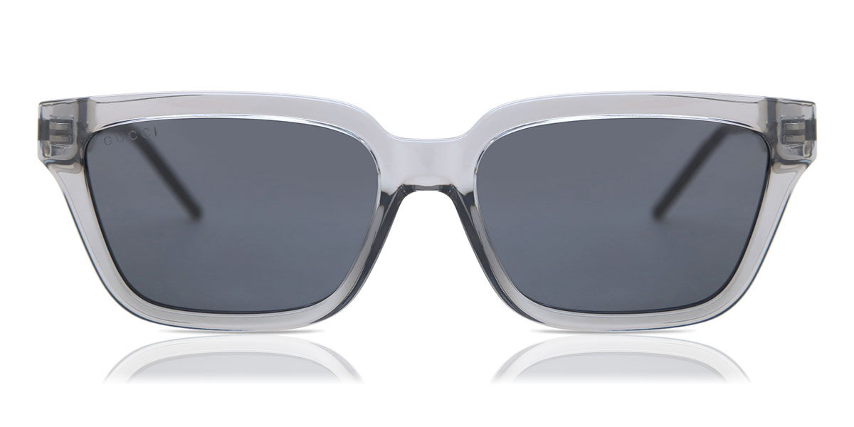 Gucci GG0975S 001, Clear frame, Grey lenses