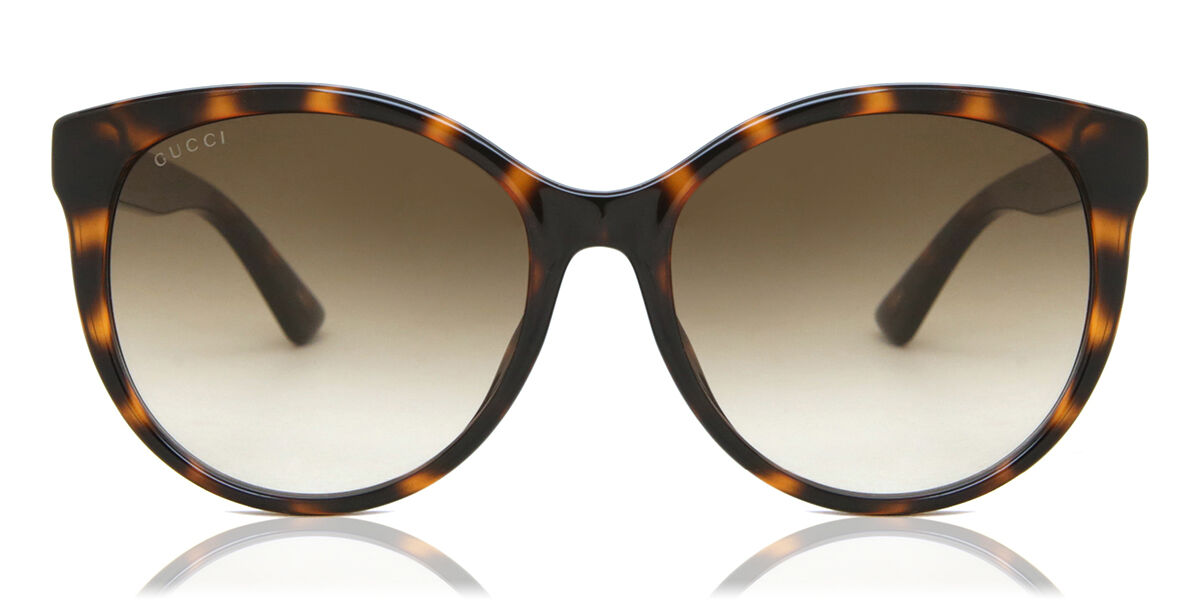 Gucci GG0636SK Asian Fit 002, Tortoiseshell frame, Brown lenses