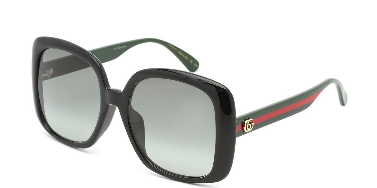 Gucci GG0714SA Asian Fit 001, Black frame, Grey Gradient lenses