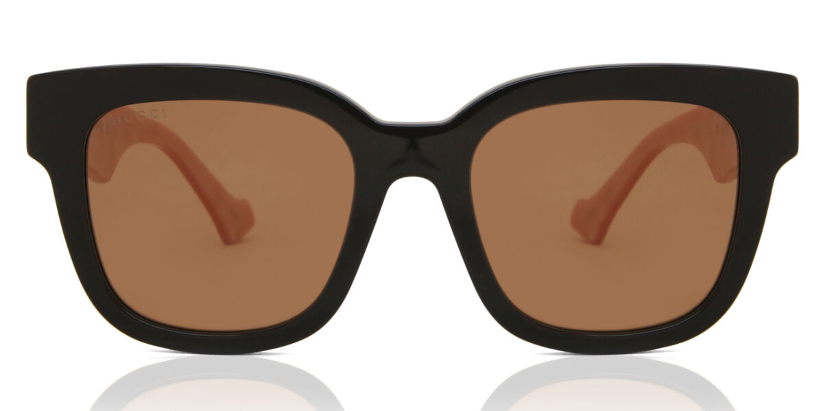 Gucci GG0998S 005, Black frame, Brown lenses