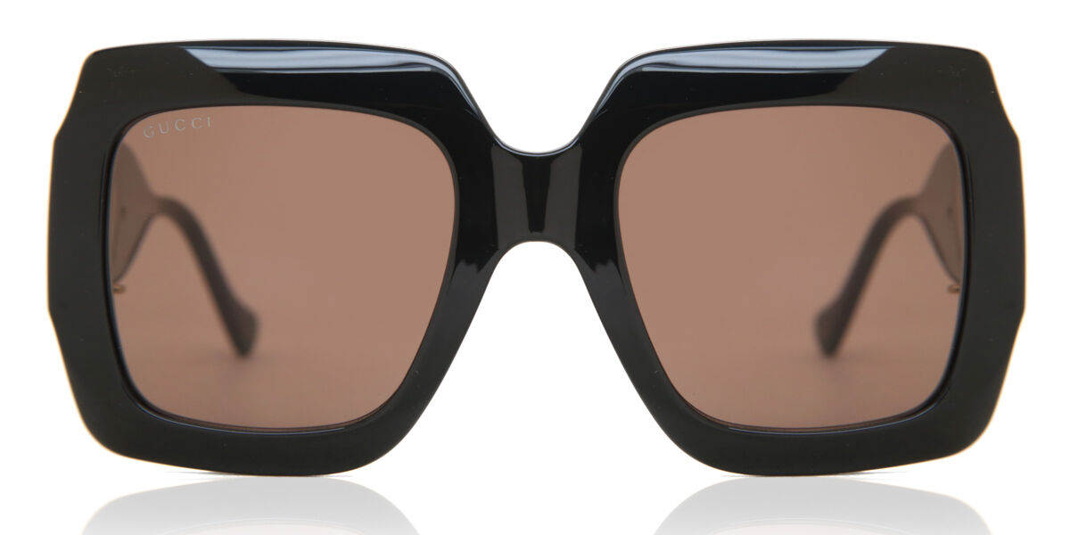 Gucci GG1022S 005, Black frame, Brown lenses