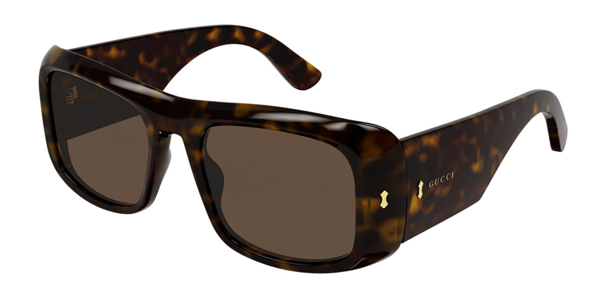 Gucci GG1080S 002, Tortoiseshell frame, Brown lenses