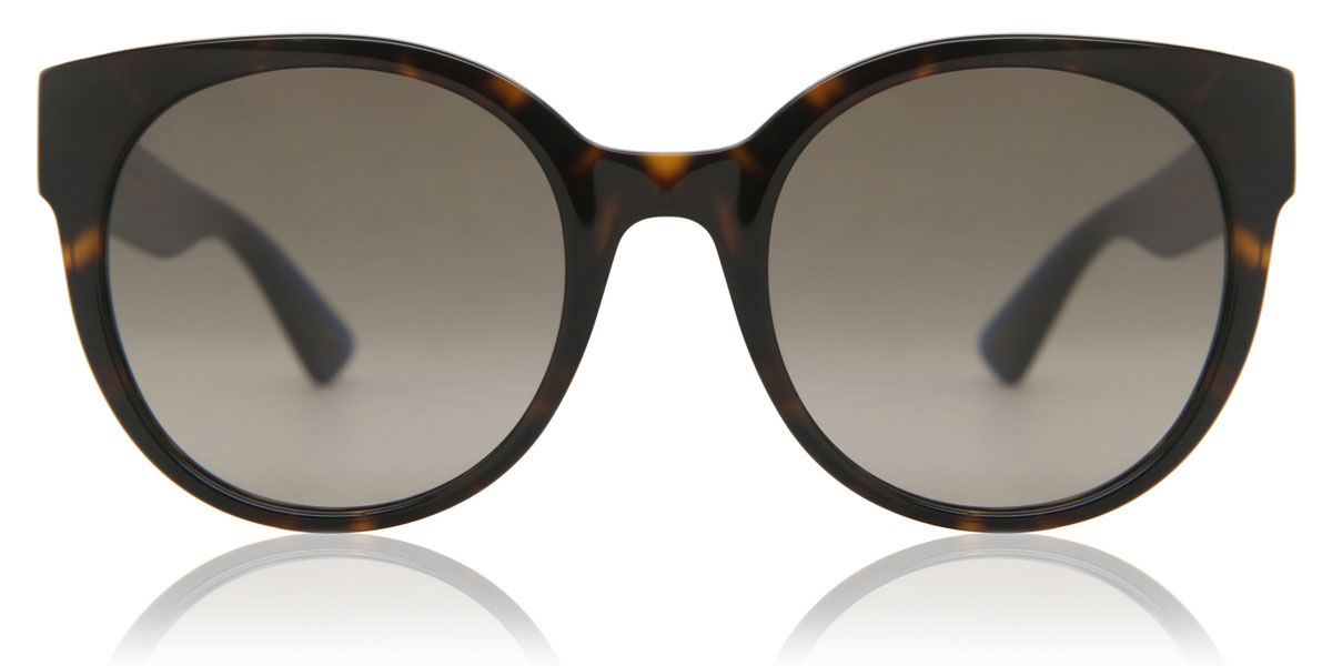 Gucci GG0035SN 004, Tortoiseshell frame, Shaded Brown lenses