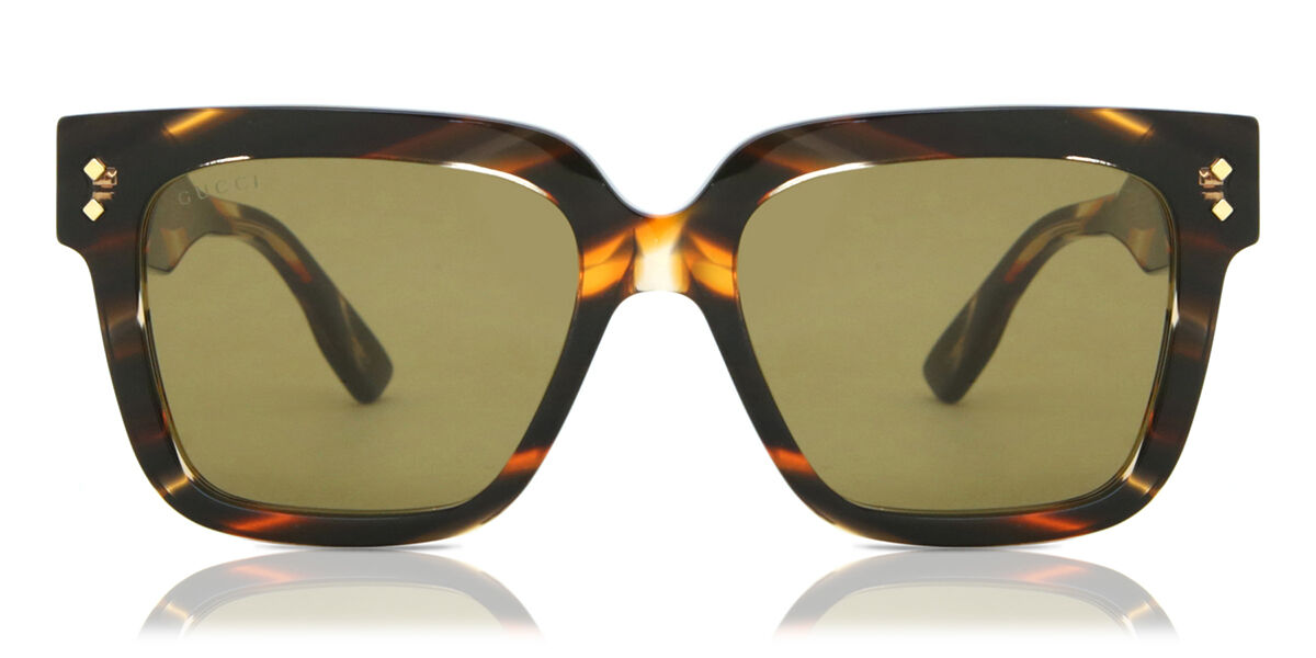 Gucci GG1084S 003, Tortoiseshell frame, Brown lenses